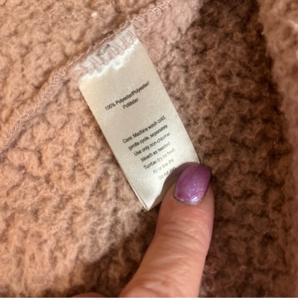 Cozy All Day Dusty Pink Open Front Sherpa Style Cardigan Women’s 2X - Picture 11 of 14